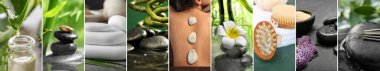 Akupunktur iğneli spa taşları kolajı, aloe vera esaslı yağ ve masaj fırçası