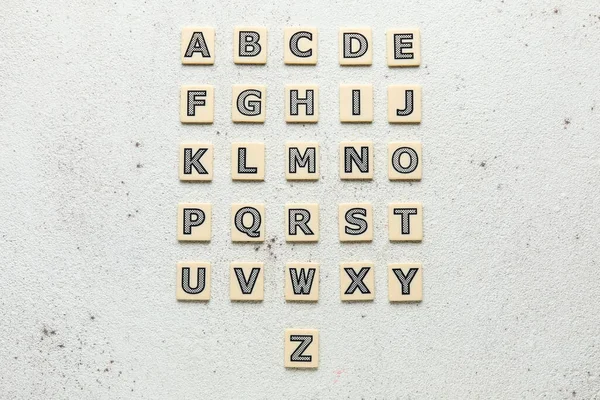 Різні Літери Білому Тлі Концепція Алфавіту — стокове фото