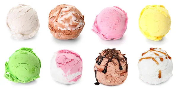 흰색으로 맛있는 아이스크림 — 스톡 사진