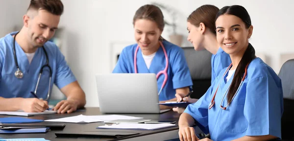 Group Students Medical University — Stock Photo, Image