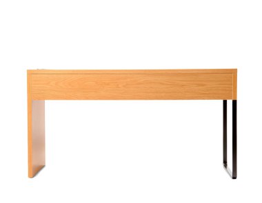 Beyaz arkaplanda izole edilmiş ahşap tablo