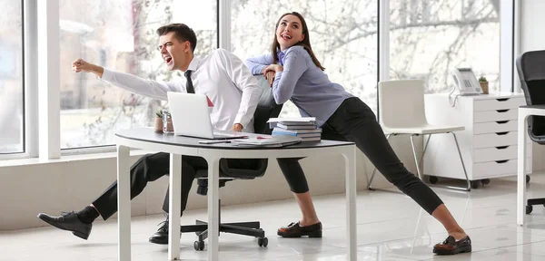 Happy Business Colleagues Having Fun Office — Stock Photo, Image