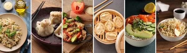 Traditionelles Chinesisches Essen Auf Dem Tisch — Stockfoto