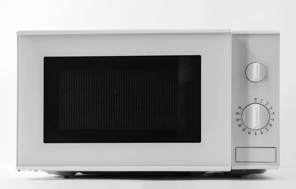 New Modern Microwave Oven Light Background — Stock Photo, Image