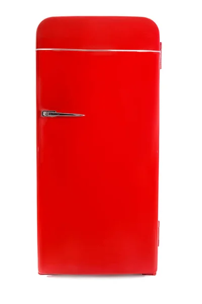 Stylish Retro Fridge White Background — Stock Photo, Image