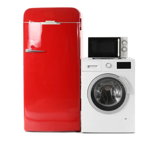 Modern Household Appliances White Background — Stock Photo, Image