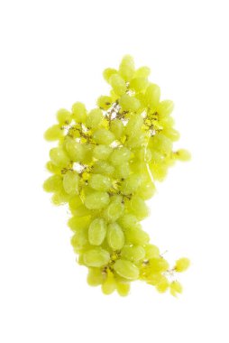 beyaz zemin üzerine lezzetli Yeşil üzüm