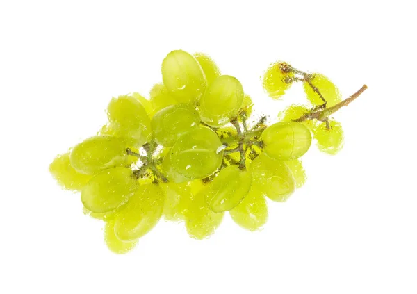 Schmackhafte Grüne Trauben Auf Weißem Hintergrund — Stockfoto