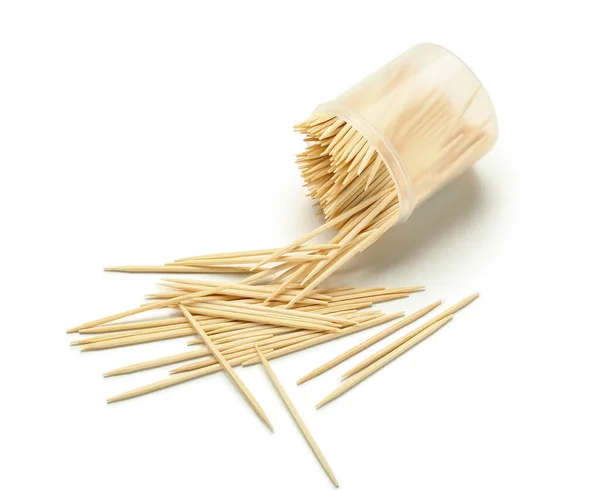 Box Toothpicks White Background — Stock Photo, Image