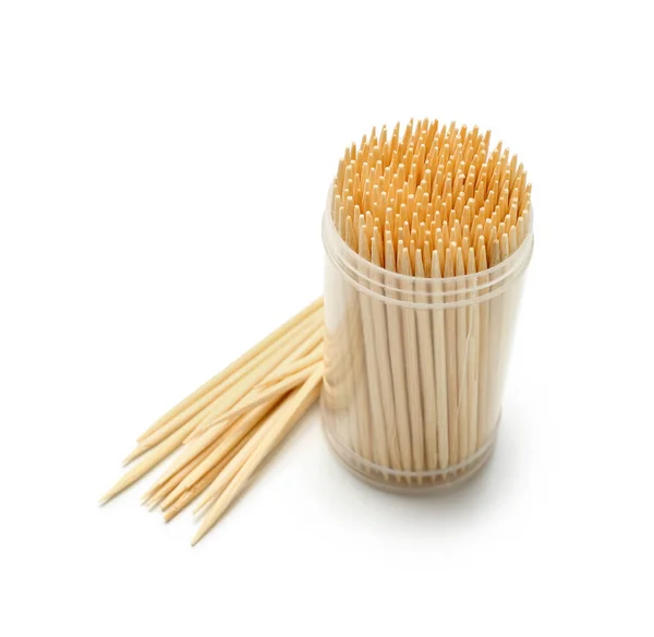 Box Toothpicks White Background — Stock Photo, Image