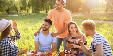 Yaz günü piknikte arkadaşlar