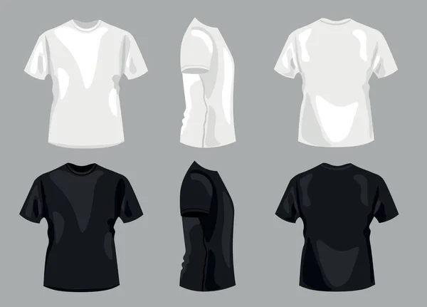 Stylish Shirts Grey Background View Different Angles — Vector de stock