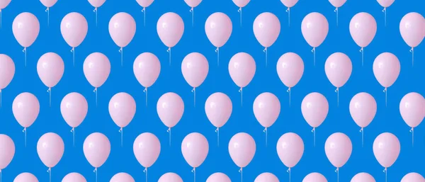 Many Balloons Blue Background Pattern Design — Stock Photo, Image