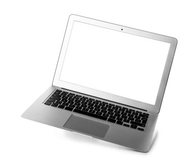 boş bir ekran üzerinde beyaz izole ile modern dizüstü bilgisayar