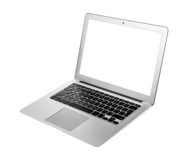 boş bir ekran üzerinde beyaz izole ile modern dizüstü bilgisayar