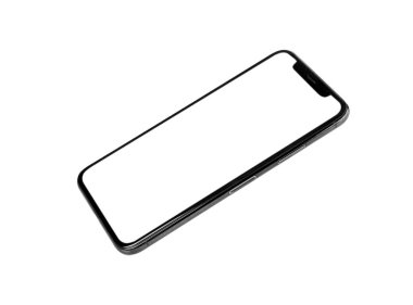 modern smartphone üzerinde beyaz izole