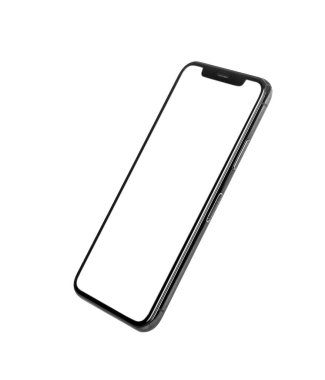 modern smartphone üzerinde beyaz izole