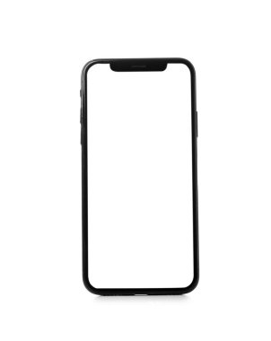 modern smartphone üzerinde beyaz izole