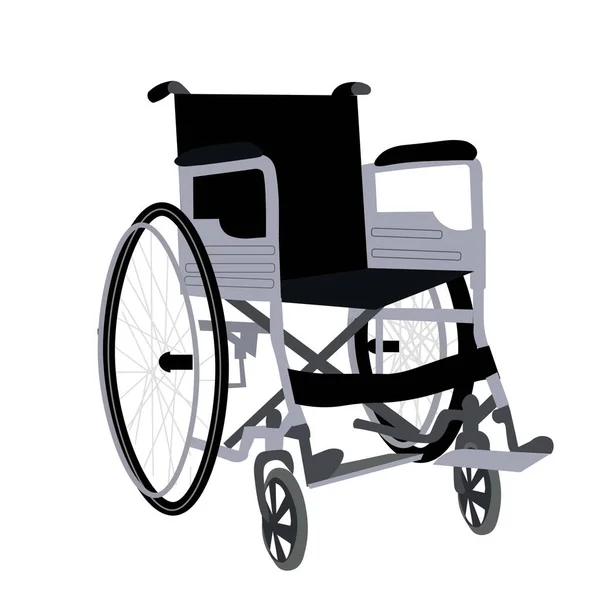 Пустое Инвалидное Кресло Белом Фоне — стоковый вектор