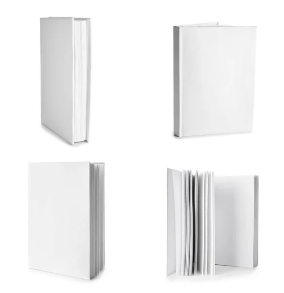 Blank Books Isolated White — Stock Photo, Image