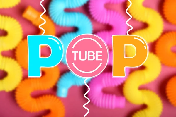 Texte Pop Tube Nombreux Violons Colorés — Photo