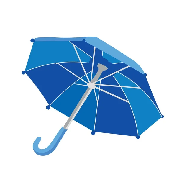 Blauer Regenschirm Auf Weißem Hintergrund — Stockvektor
