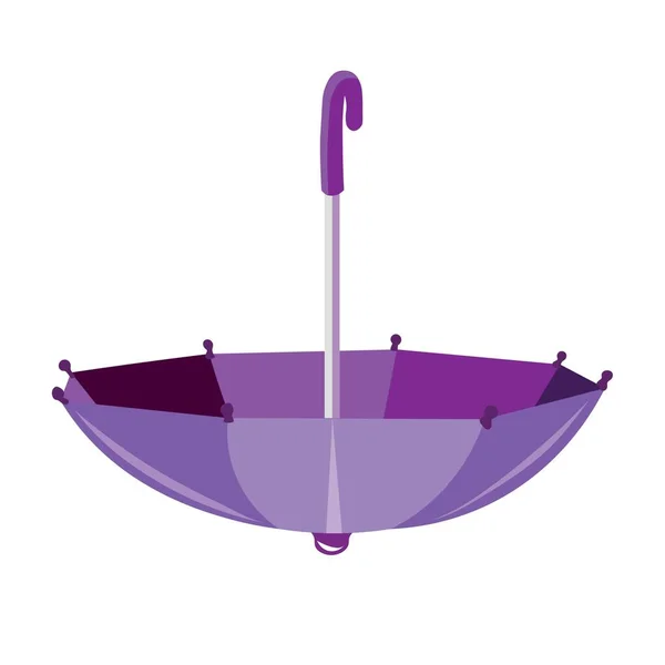 Paraguas Violeta Sobre Fondo Blanco — Vector de stock