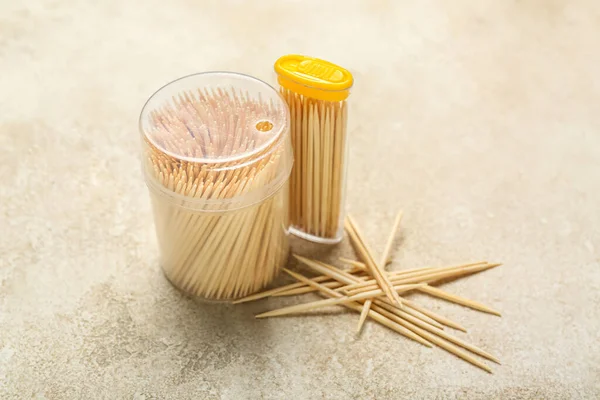 Holders Toothpicks Light Background — Stock Photo, Image