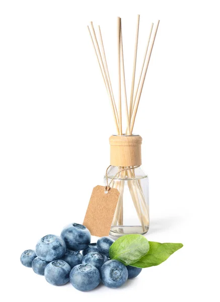 Reed Diffuser Blueberry White Background — Stock Photo, Image