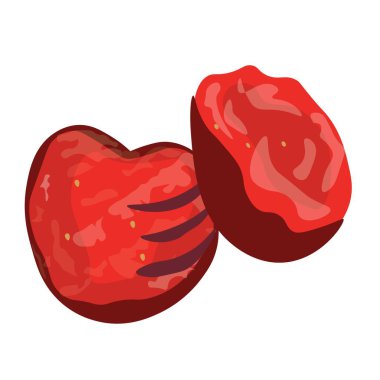 Beyaz arka planda lezzetli domatesler