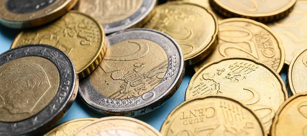 Много Монет Качестве Фона Крупным Планом — стоковое фото