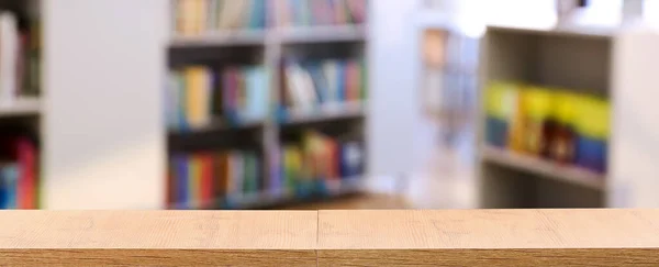 Empty Table Modern Library — Stock Photo, Image