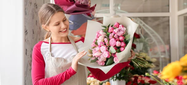 Florist Beautiful Bouquet Shop — Stock Photo, Image