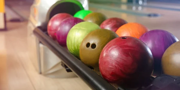 Postavit Koule Bowlingových Klubech — Stock fotografie