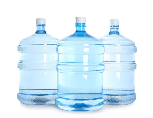 Bottles Clean Water Isolated White — Stock Photo, Image