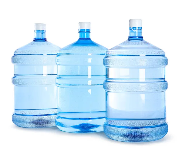 Bottles Clean Water Isolated White — Stock Photo, Image