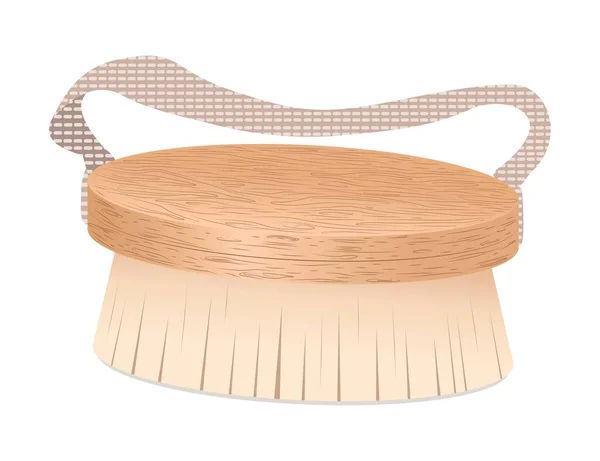 Brosse Naturelle Pour Corps Sur Fond Blanc — Image vectorielle