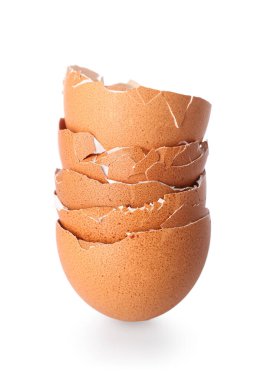 beyaz zemin üzerine yumurta kabukları