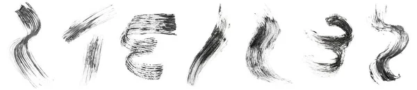 Set Mascara Strokes White Background — Zdjęcie stockowe