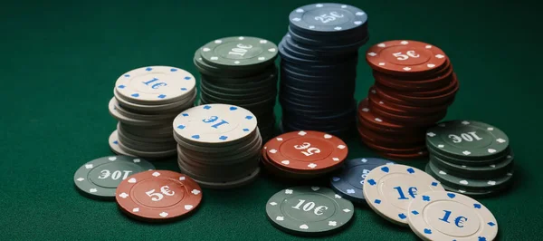 Chips Gambling Games Table Casino — Stock Photo, Image