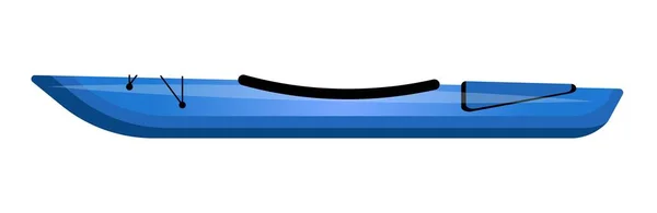 Blue kayak on white background