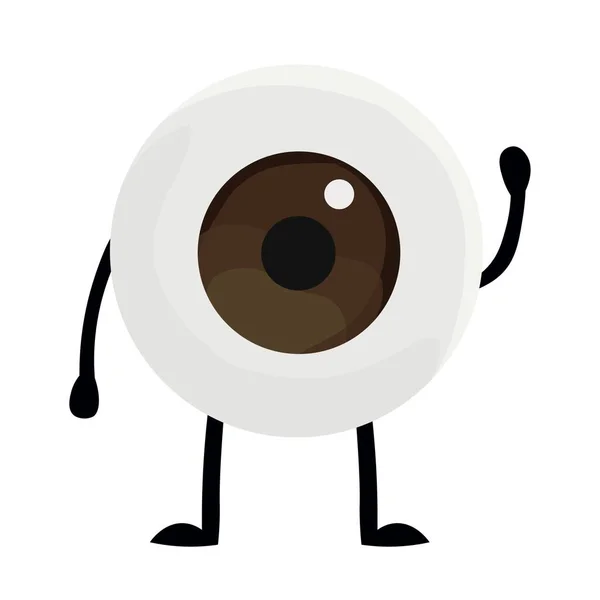 Funny Human Eye White Background — Vector de stock