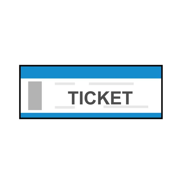 Paper Ticket White Background — Vector de stock