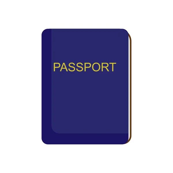 Pasaporte Azul Sobre Fondo Blanco — Vector de stock