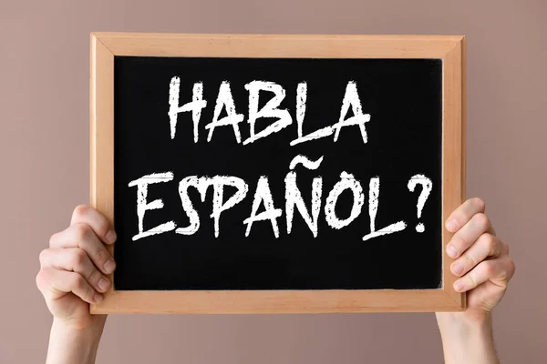 Question Hablas Espanol Do You Speak Spanish Stock Photo