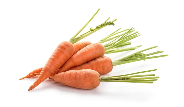 Raw Fresh Carrots White Background — Foto Stock