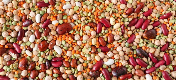 Assortment Raw Legumes Top View — Foto de Stock