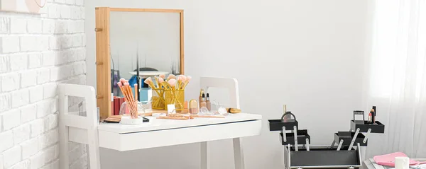 Workplace Makeup Artist Interior Modern Beauty Salon — Stock Photo, Image