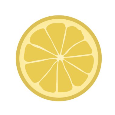 Beyaz arka planda olgun limon dilimi