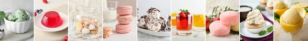 Group Tasty Desserts Table — Foto Stock